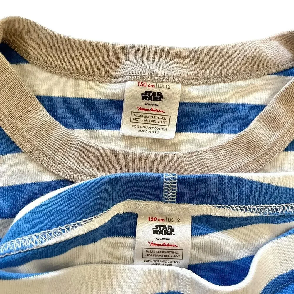 Hanna Andersson R2D2 Star Wars Organic Cotton 2-Piece Kids Pajamas Size 12